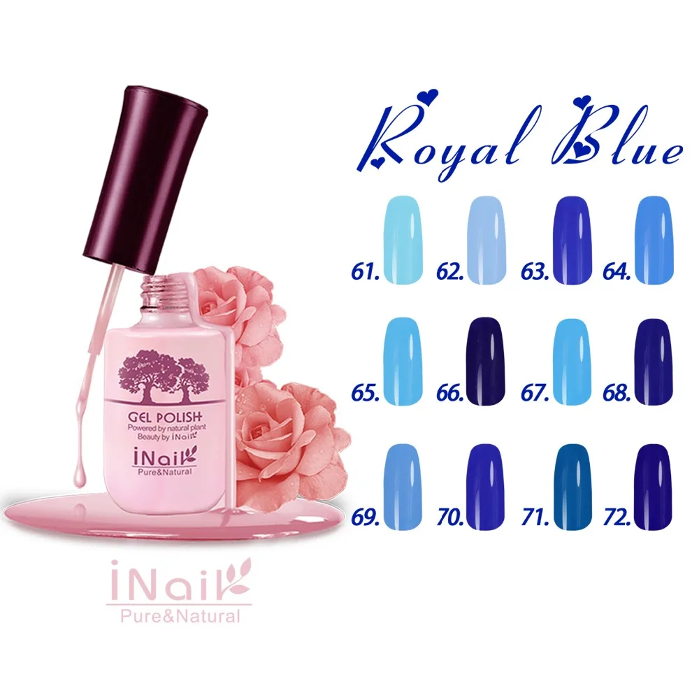 Free shipping 6pcs Inail UV Gel nail polish 15ml 12 colors for choice Royal Blue