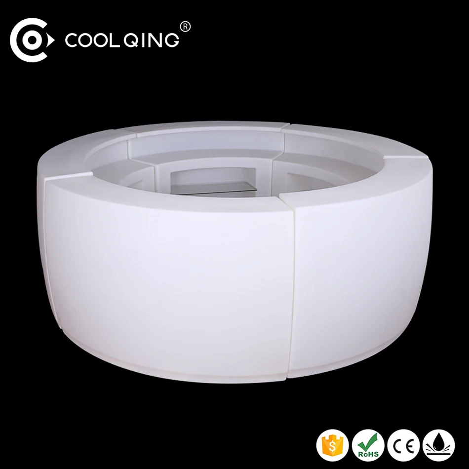 Commercial bar counter glowing colorful plastic LED party bar table glow furniture