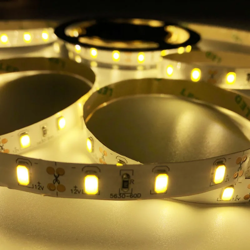 
LED Flex strip light SMD5630 12V 60led per meter 10mm PCB led flexible light for cabinet light 