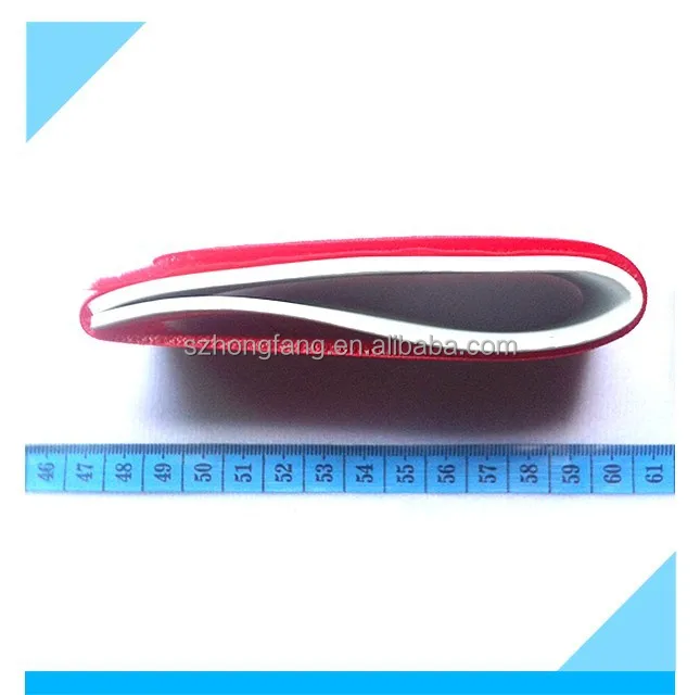 Padded snow ski straps with hook loop fastener