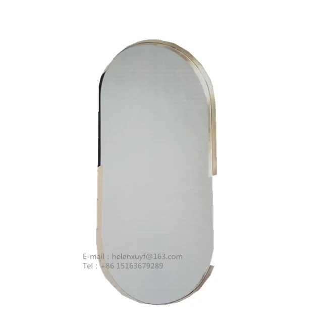 Living room 60x28cm Modern Brass edge metal frame oval mirror wall mirror
