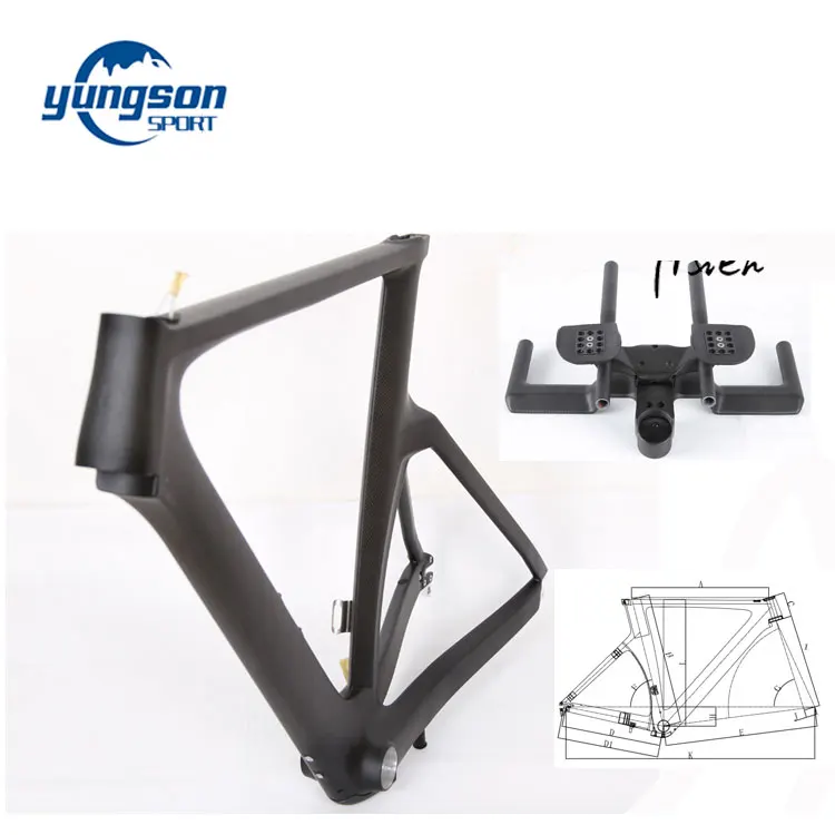 2018 Whole set carbon time trial bicycle frame with HM carbon fiber material