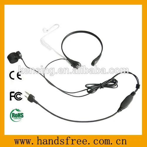 2 way radio microphone with transparent tube and finger ptt button