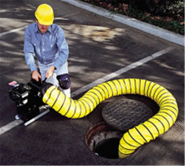Yellow color flexible ventilation blower duct hose