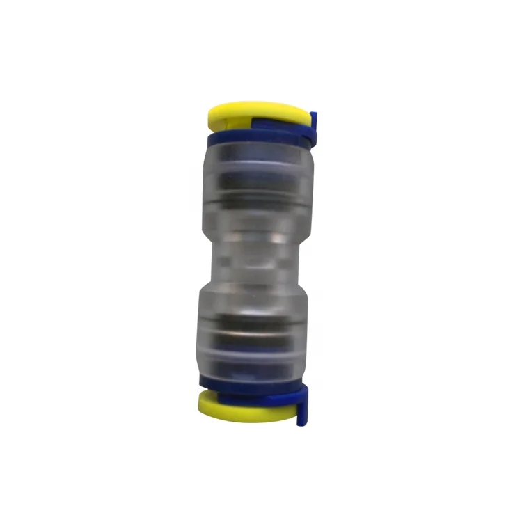 Straight Water Union Tube air hose tube quick connect micro duct coupling fitting transparent union connectors