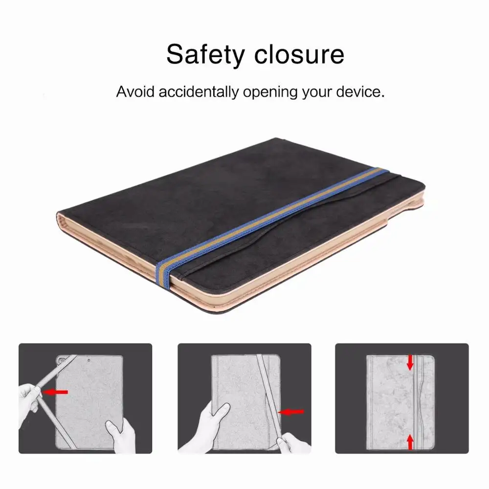 
PU Leather For IPad 9.7 Inch 2018/2017 Case, Premium Leather Business Slim Folding Stand Folio Cover with Auto Wake/Sleep 