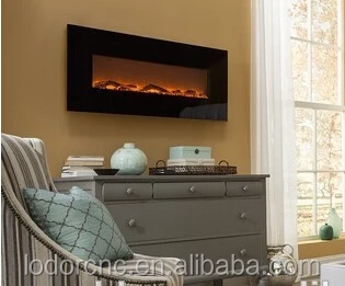 modern flame wall mounted electric fireplace