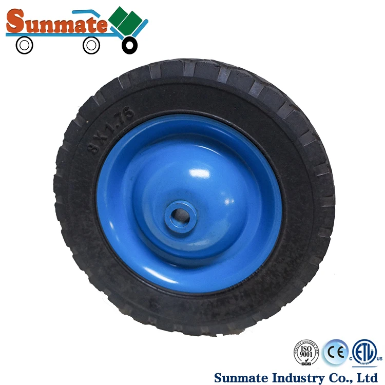 7 Inch Semi Pneumatic Tire Wheelbarrow Rubber Wheels