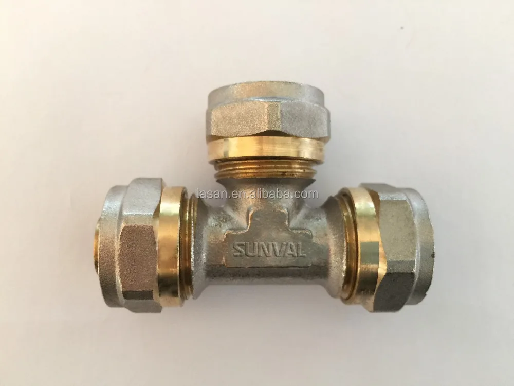 S6201B Brass tee female 3 way copper elbow pex pipe fitting