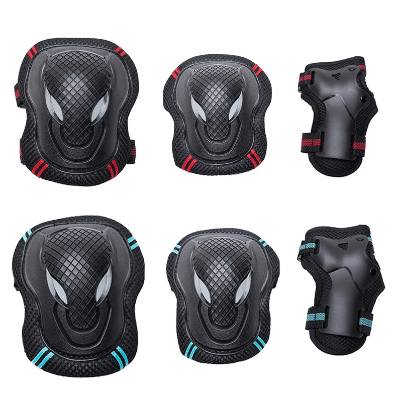 Bike Knee Protector For Dry Ice Skating  6pcs Kneepad Elbow Bracer Support Sets