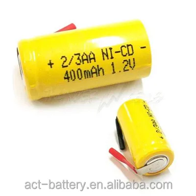
NiCD 1.2V rechargeable 2/3AA size Li-ion battery for camera/ect 