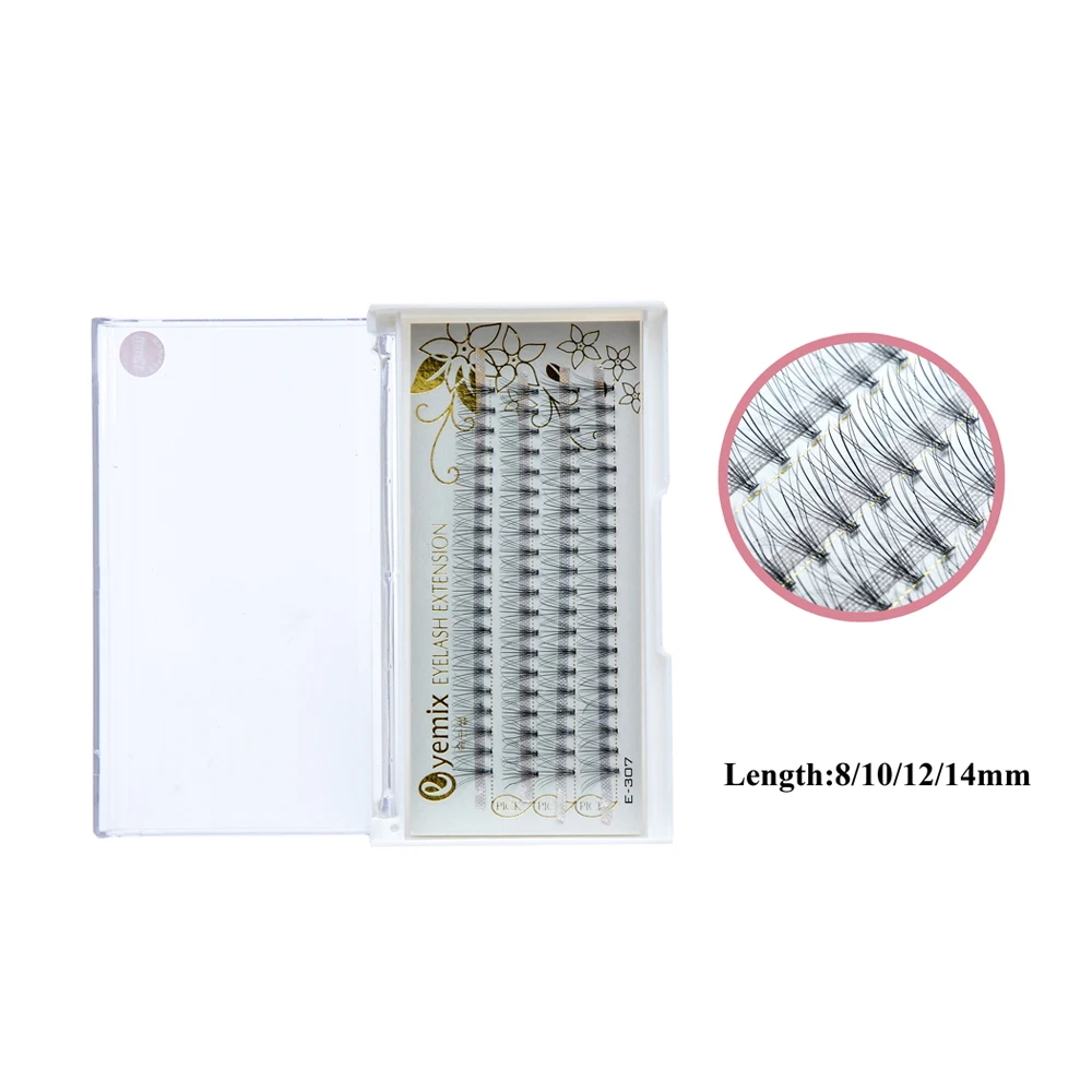 Eyemix individual silk eyelash extension knot eyelash extension wholesale price Lanson factory high quality 10D knotless eyelash