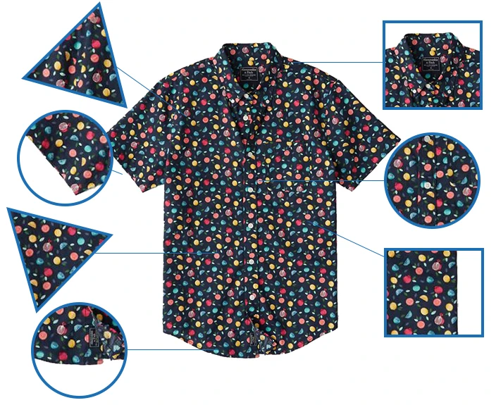 Wholesale Short Sleeves Hawaiian Shirts Custom Printing Mens Shirts