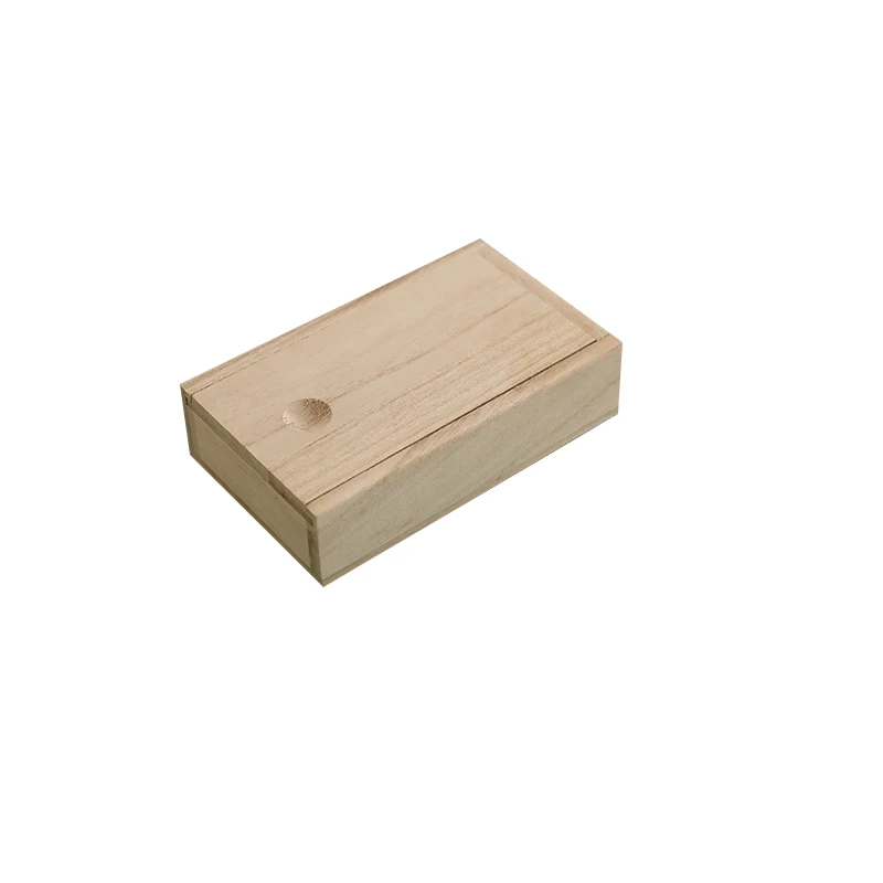 
High quality material practical handmade pan custom packaging small wooden slide lid gift box 