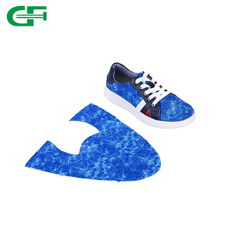 Factory Supply Fashion Blue Non Woven Upper Fabric for Shoes Making Material