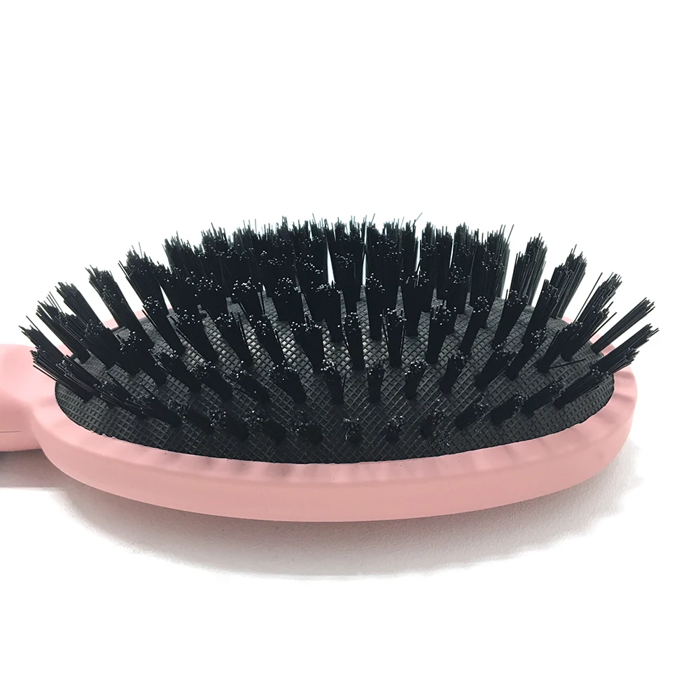 
Osaki Brand Professional Pink Rubber Coating Paddle Hair Brush With Boar Bristle 