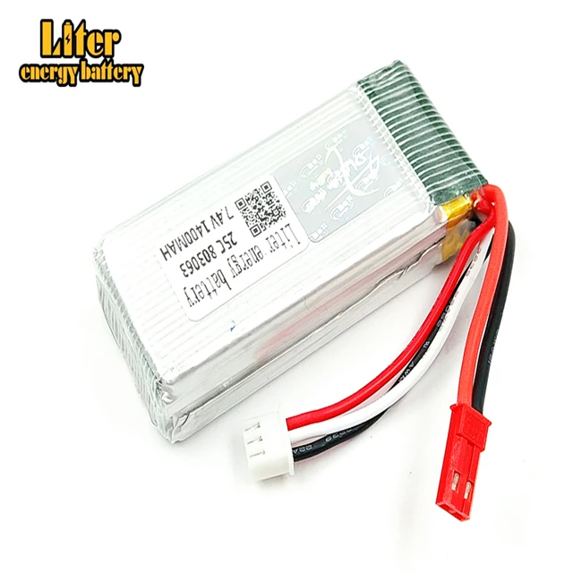 7 4 В 1400 мАч литий-полимерный аккумулятор JST plug 803063 MJX X101 / X102H запасная часть для радиоуправляемого квадрокоптера