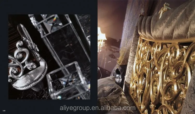 Luxury classic wood carving bed antique bedroom furniture set and high back designer bed