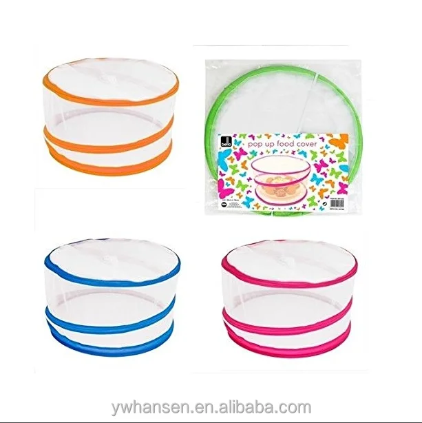 
Utility Cylindrical Picnic Outdoor Lunch Fly Protect Collapsible Net Pop-up mesh Food Cover 