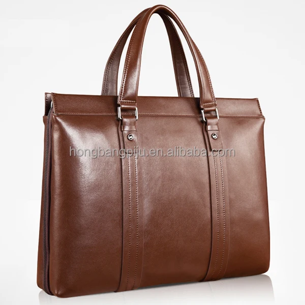 New style 100% handmade mens genuine leather messenger bag in handbag for business man