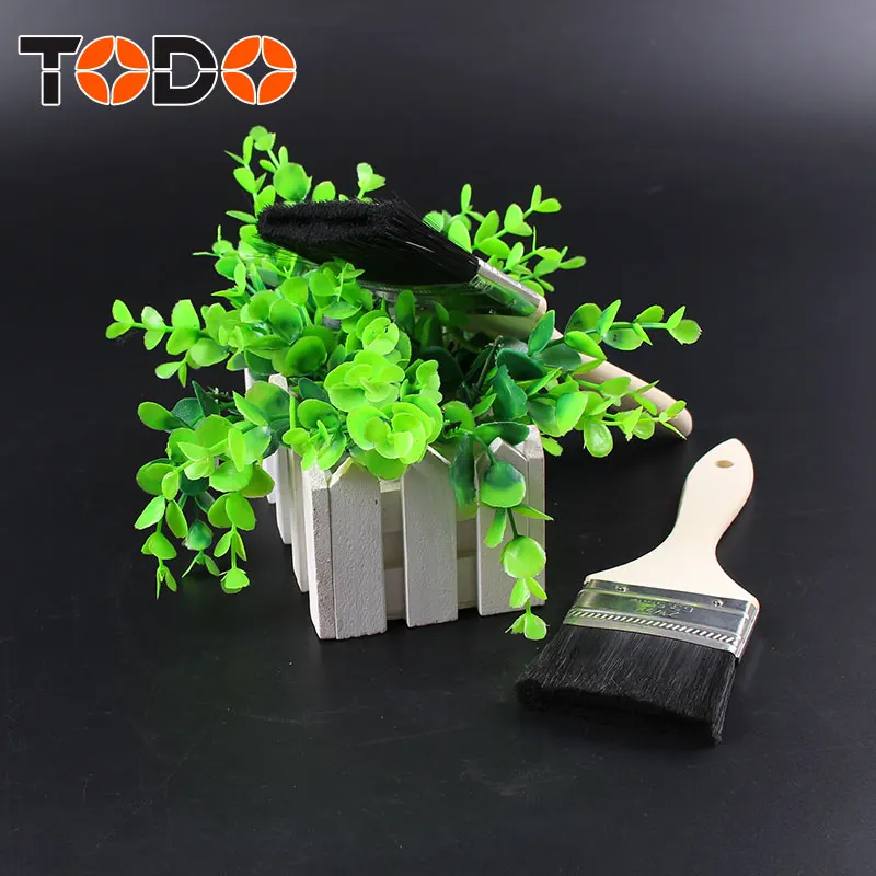 TODO disposable brush bleaching with wooden handle cheap paint brushes