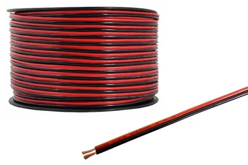  Китай (материк) красного и черного цветов 22AWG 2 ядра плоский медный скрученный кабель