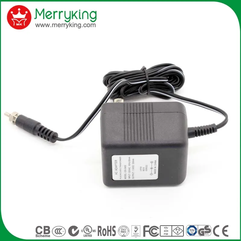 Class 2 Power supply 120V ac dc output 6v 1.5mA linear transformer