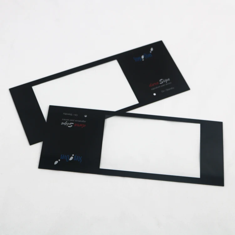 Flexible touch screen tempered panel glass with silk print