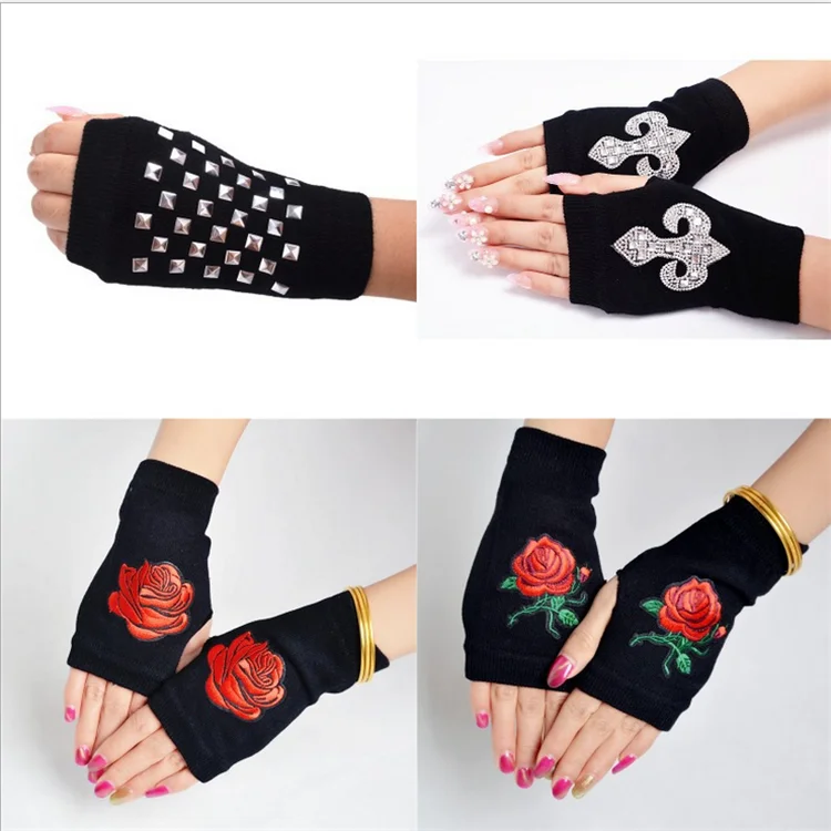 Производитель оптовая продажа мужской зима теплая половина палец вязаные перчатки