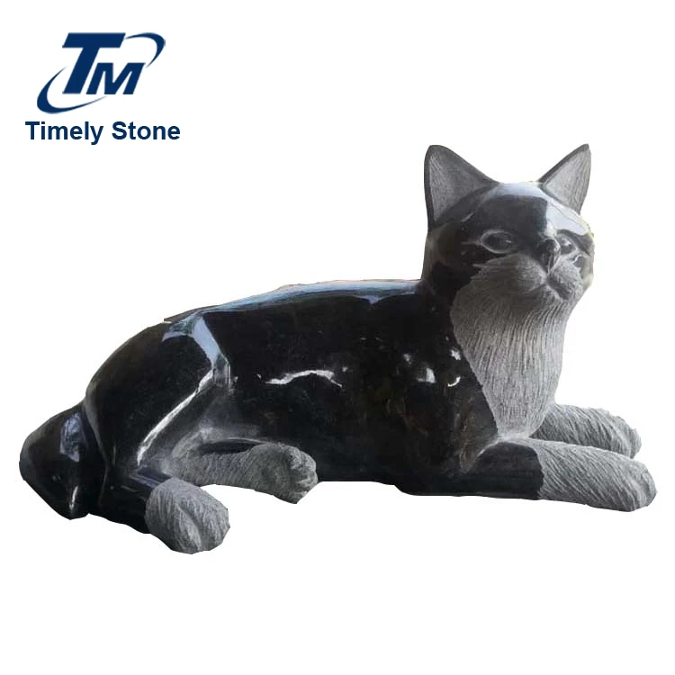 
Animal Statue Cat Carved Stone Figurines Sculpture 