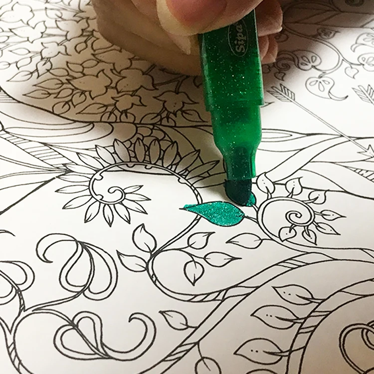 Ready to ship Bieco glitter whiteboard Paper marker Colouring Book Pens For Wholesale