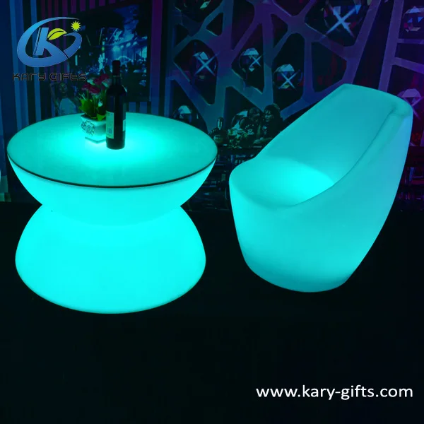 Led пластиковый стол пульт дистанционного управления Белый журнальный столик