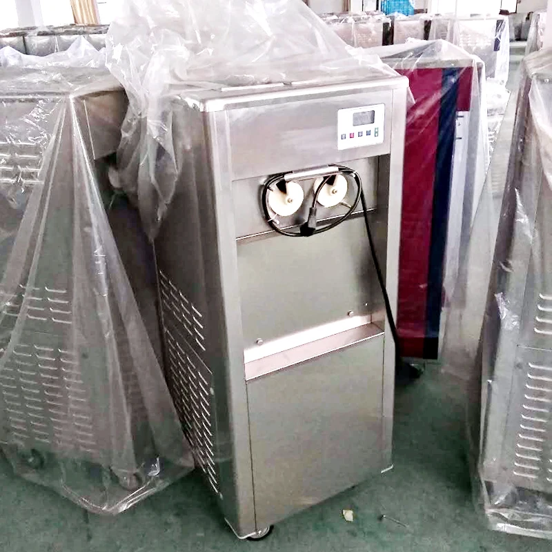 NEWEEK Stainless Steel 2/3 Flavors Electric 18-23l/h Sundae Yogurt rainbow Soft Serve Ice Cream Machine