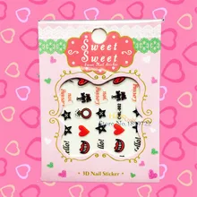 1PC Sexy Lip Heart Designs Women Nail Art Stickers Polish Aribrush HCML 002 Beauty Nail Decal