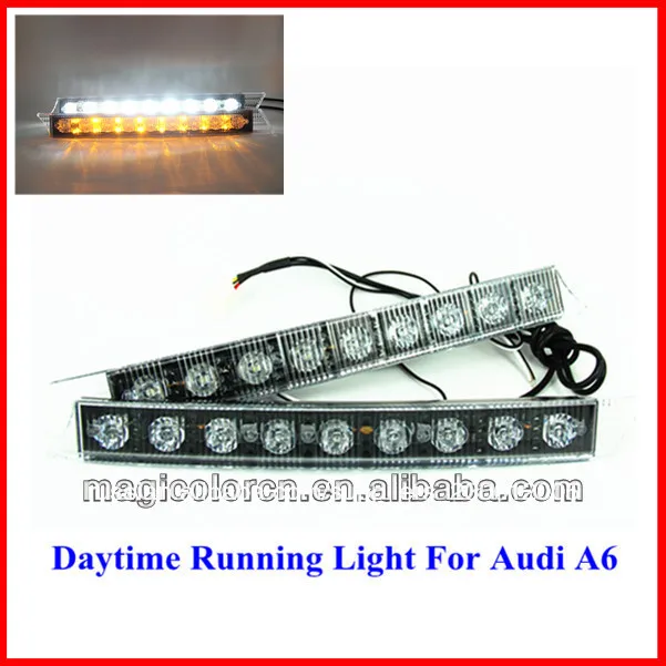 manufacturer direct sell 9 led pc car daytime running light for audi a6l