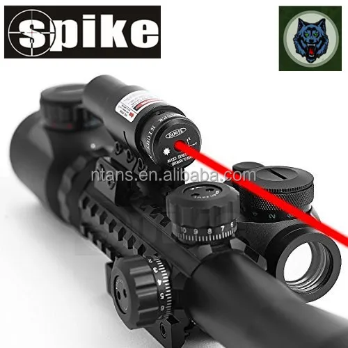 Spike Optics 3-9x40EG Dual Illuminated Red Dot Scope With Red Dot Laser Sight
