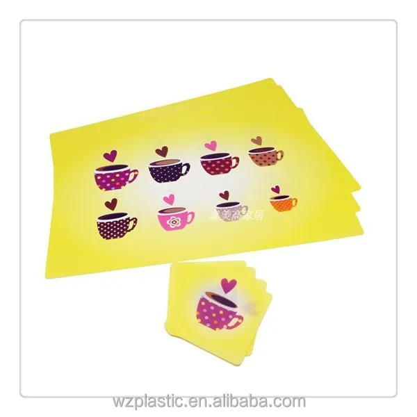 
Custom printed plastic PP placemat /PP table mat /place table mat 