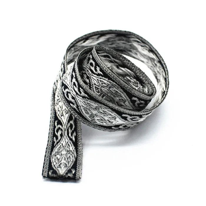 Ribbon Jacquard Net Tape Factory Direct Woven Polyester RIBBONS Custom Ribbon Decorate Garments,single Face Pantone Color