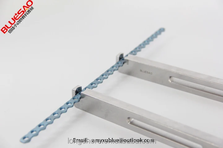 BLUESAO pure titanium locking, point contact, cuttable, compressed bothway veterinary orthopedic bone plate