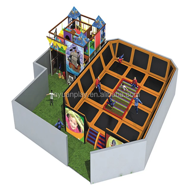 Foam cube trampoline park indoor bungee trampolines