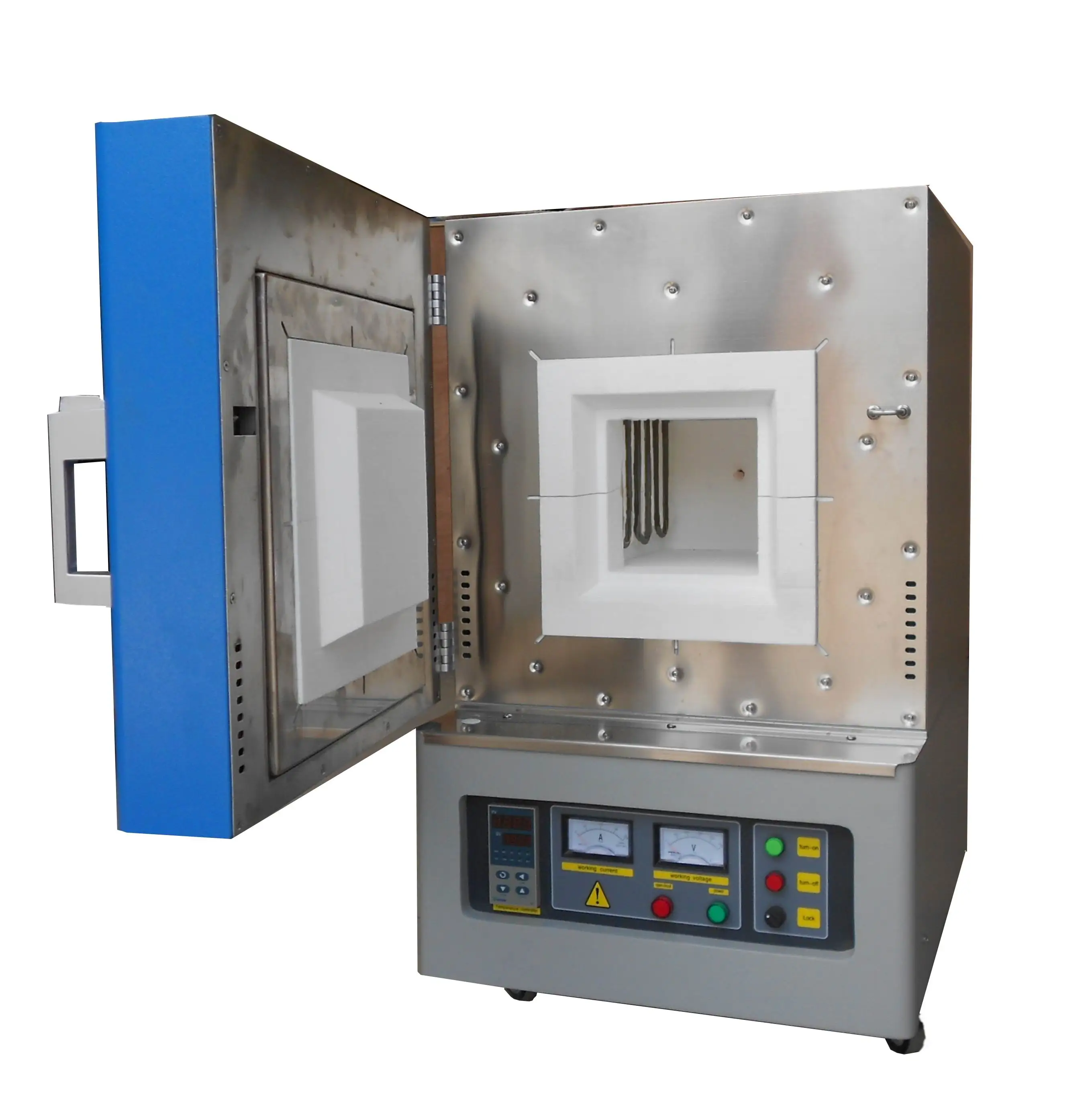 1700 C high temperature box muffle furnace Mosi2 heater