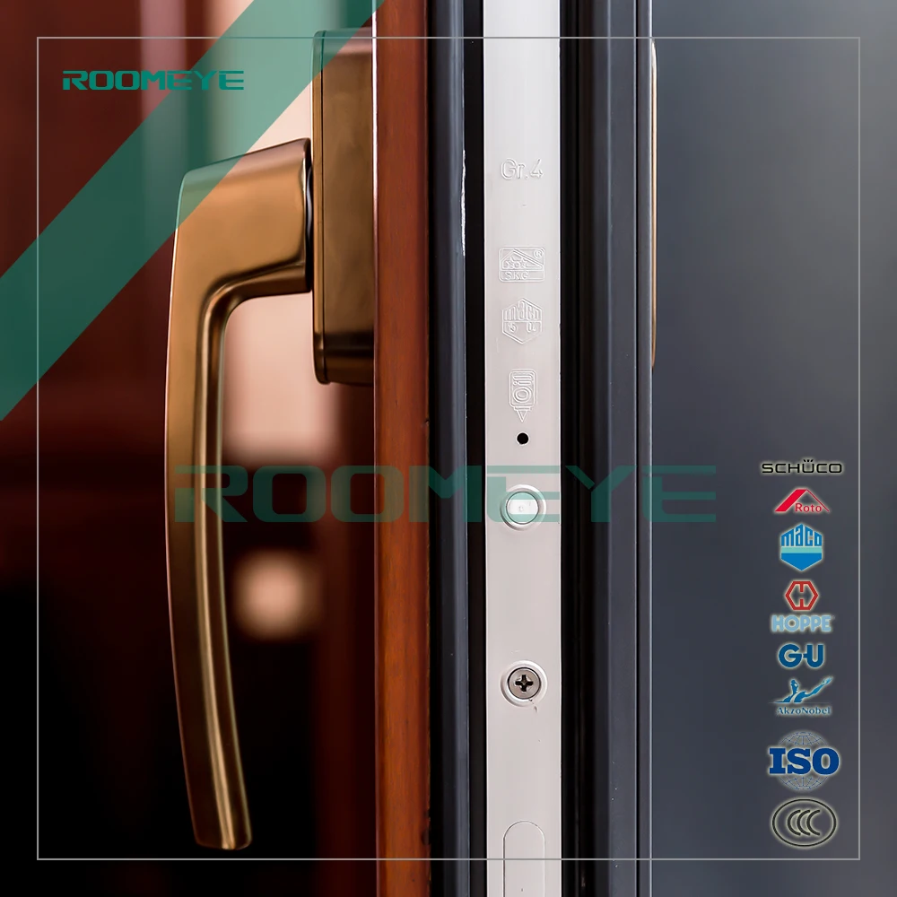 Aluminum wood sliding door with thermal break