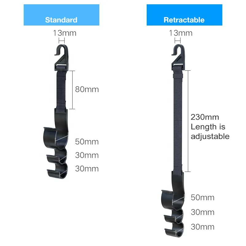 Car Back Seat Headrest Hooks for umbrella / Car umbrella holder hanger