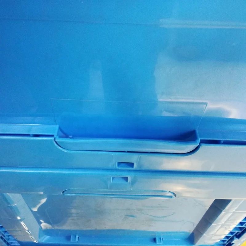PP Plastic heavy duty folding plastic storage solid box with lid plastic collapsible crates with lid