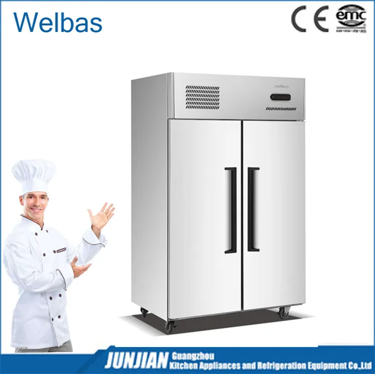 Welbas factory custom two door vertical freezer refrigerator