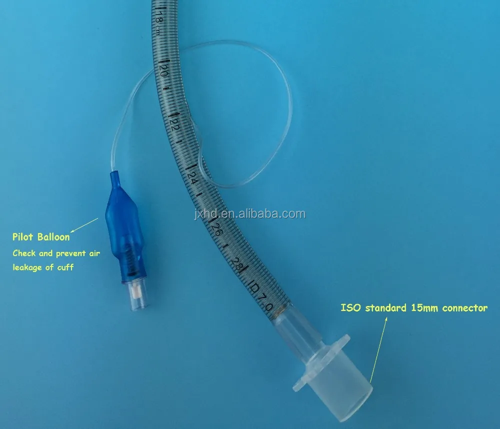 
Endotracheal Tube with cuff and without cuff ( high pressure and low volume ) 
