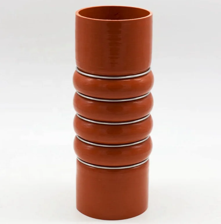 2019 Truck spare Parts 0020946382 Straight Hump Silicone Hose 0020945482 silicon bellows hose Orange