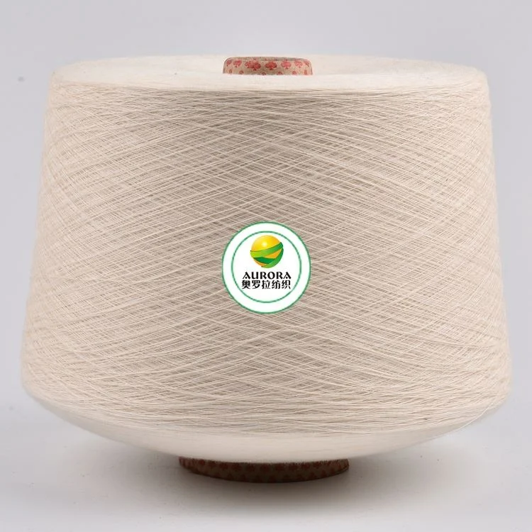 Various color 12s cotton lycra sock yarn 450TPM colorful recycled cotton yarn for sock