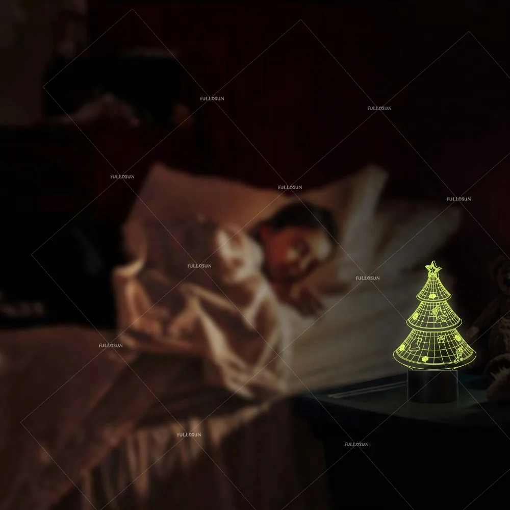 3d illusions led christmas tree light christmas for nice gifts FS-2823 3d night light 3d led light christmas