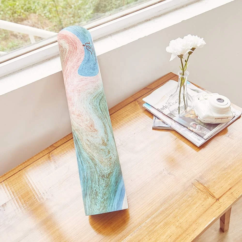 
printing travel yoga mat foldable natural rubber yoga mat 